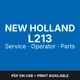 New Holland L213 Skid Steer Loader Operator Manual