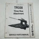Gehl TR330 Three Row Attachment Service Parts Manual