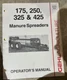 Gehl 175 250 325 425 Manure Spreader Operator's Manual MWPA26