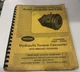 Twin Disc Model CO SERVICE SHOP REPAIR MANUAL HYDRAULIC TORQUE CONVERTER SM-124
