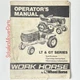 Toro Wheel Horse Work Horse LT & GT Series Tractors Operator&rsquo;s Owner&rsquo;s Manual