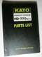 KATO HYDRAULIC EXCAVATOR HD-770SE II  PARTS LIST OEM FACTORY ORIGINAL