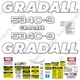 Fits Gradall 534C-9 Decal Kit Telehandler - 7 YEAR OUTDOOR 3M VINYL!