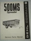 Gehl 500 500MS Manure Spreader Parts Manual Catalog Book 9/73 OEM!