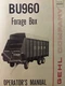 GEHL co Agricultural Farm Forage Box BU960 Owners Manual