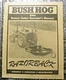 Bush Hog Owner's Manual Rotary Cutter Model RZ60 All Versions Factory Paper