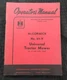1952 INTERNATIONAL HARVESTER McCORMICK No. 27-V TRACTOR MOWER OPERATORS MANUAL