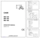 CASE WX145 WX165 WX185 Operators Manual PDF