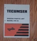 TECUMSEH HM80 ENGINE ILLISTRATED PARTS LIST 