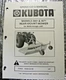 Kubota Operator's Manual 3516 & 3517 Rear Mounted Mower For 88200 & L305 Tractor