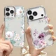 Floral Shockproof Plating Clear Case For iPhone 17 Pro Max Air 16 15 14 13 Cover