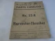 International Harvester McCormick 52-R Harvest Thresher Parts Catalog
