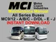 MCI BUS MANUALS - ALL YEARS & MODELS