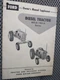 1958 GENUINE OEM Ford Diesel 801D 901D Tractor Owner Operators Supplement Manual