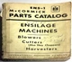 INTERNATIONAL PARTS CATALOG ENSILAGE MACHINES MCCORMICK ENS-1 BLOWERS CUTTERS