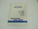 Wisconsin Robin W1-185V W1-145V Engine Parts Catalog Manual