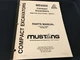 Mustang ME6502 (SN AB00473 And Up) Compact Excavators Parts Manual OEM
