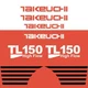 Takeuchi TL150 Decals Stickers Takeuchi Loader Repro Decal Kit