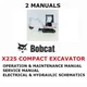 BOBCAT X225 COMPACT EXCAVATOR MANUAL OPERATORS SERVICE REPAIR SHOP OWNERS PDF