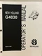 New Holland G4030 Mower Operator's Manual