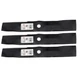 3 Blades for John Deere F525 F710 F735 Front Mount Mower 48" Deck Copperhead USA