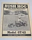 Bush Hog Model GT42 Gasoline Trailed Rotary Cutter Operation Manual