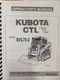 SVL75-2 Tractor Operator Maintenance Manual Fits Kubota Compact Track Loader
