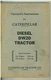 Vintage  Owner's  Operating Manual Caterpillar Diesel DW20 Tractor