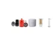Filter Service Kit Fits KOBELCO SK130 (LC) Air Oil Fuel w/Cummins 4BT3.9C Eng