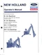 New Holland Ford Operator's Manual B-104 B-124 BH-114 BH-124 Backhoe Skid-Steer
