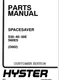 Hyster S30E S40E S50E S60ES D002 Spacesaver Forklift Parts Catalog Manual PDF