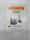 Kubota Parts and Service Manual for Model 4540 & 4540A Backhoe
