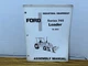 Ford Industrial Equipment Series 745 Loader 19-863 Operator's Manual 