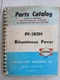BLAW-KNOX PF-180H BITUMINOUS  ASPHALT PAVERS PARTS BOOK CATALOG MANUAL