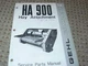 Gehl HA900 Hay Attachment Dealer's Parts Book