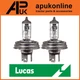2x Head Lamp Light Bulb Lucas 12V H4 55W for Massey Ferguson 390E 390T Tractor