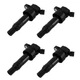 4x Black Pack Set for Hyundai Veloster Kia Forte5 1.6L 2013-15 C936 E1207 UF707