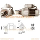 Starter for Perkins JCB Massey Ferguson Bobcat Kioti Daedong.. 63280041 2873K405