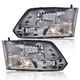 Headlights Dodge Ram 1500-3500 2009-2012 Factory Quad Smoky Chrome Housing