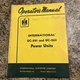 International Harvester Operator Manual UC221 UC263 Power Units Irrigation Motor