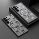 For Samsung S25 S24 Ultra S23 S22 S21 S20 FE Bow Magnetic Case Acrylic TPU Cover