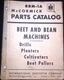 1953 IH McCormick Beet & Bean Machines BBM-1A Parts Catalog