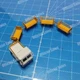Airport Gse MH-50 Luggage Tractor With Four Trailers Finished Product 1/200