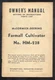 MCCORMICK DEERING FARMALL CULTIVATOR NO. HM-238 ORIGINAL OWNERS MANUAL