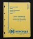 1961 HERCULES CV4 CV4-180 4-CYLINDER V4 GAS ENGINE OPERATORS MAINTENANCE MANUAL