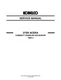 KOBELCO 27SR ACERA COMPACT CRAWLER TIER 4 EXCAVATOR SERVICE MANUAL COMB BINDED