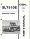 GEHL SL7810E SKID STEER LOADERS PARTS CATALOG
