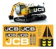 Kit 23 Adesivos SPTS Compat&iacute;vel JCB JS200 LC SPTS