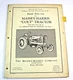 Vintage 1953 Massey Harris Colt Tractor Parts Manual 1001 Up