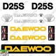 Fits Daewoo D25S-3 Decal Kit Forklift - 7 YEAR OUTDOOR 3M VINYL!